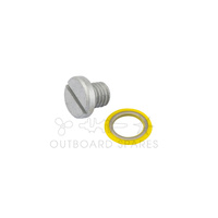 Mercury Mariner 2-50hp Lower Unit Drain Screw Plug & Washer (OSDP332) # 8M0083059, 953683, 332-60005-2, 332-60005-3