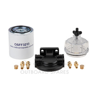 Universal Outboard & Boat Water Separator Fuel Filter, Bowl & Head Kit Assembly (OSFFK3213)