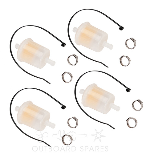 Evinrude E-TEC 40-200hp Fuel Filter with Clips x 4 (OSFF500M)