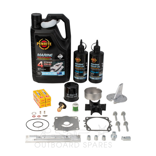 Yamaha F115-F130hp 4 Stroke Service Kit with Anodes & Oils (OSSK88AO)